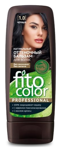 фото Оттеночный бальзам fitocolor professional тон чёрный 140 мл