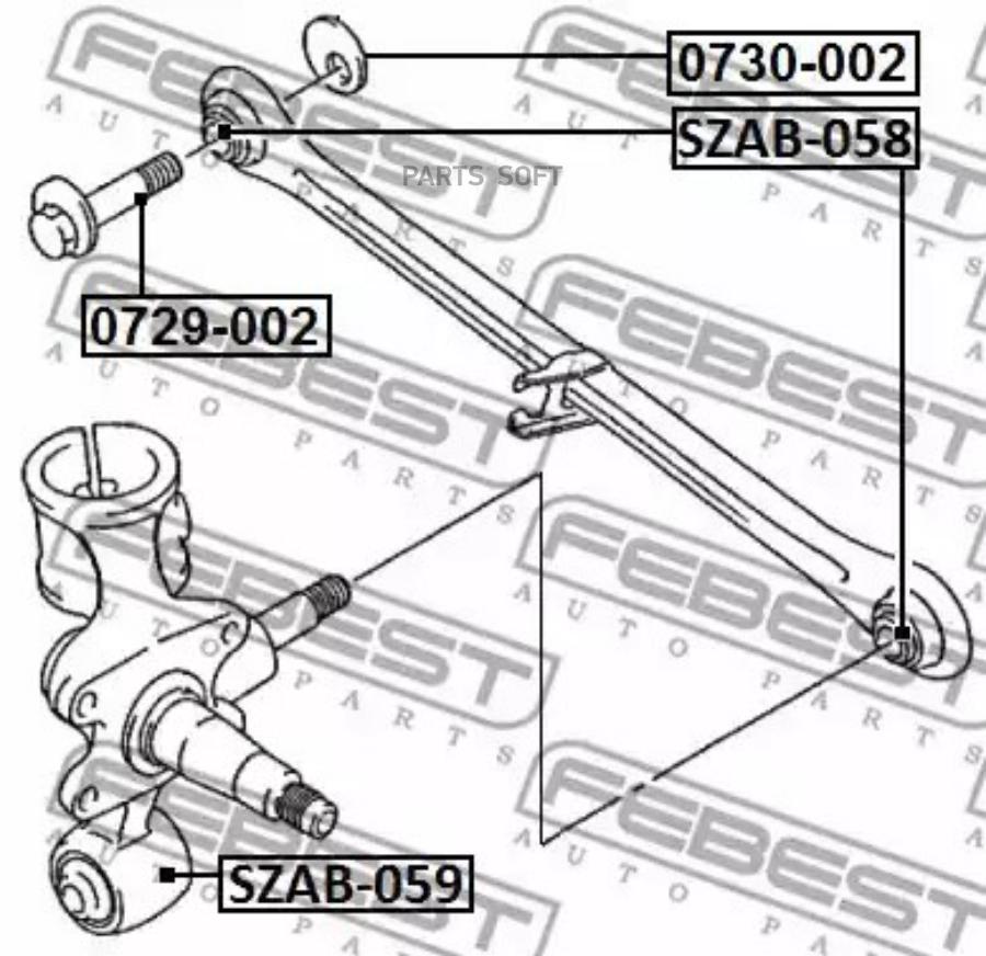 

FEBECT SZAB058 SZAB-058_сайлентблок заднего поперечного рычага!\ Suzuki Swift SF310/SF413