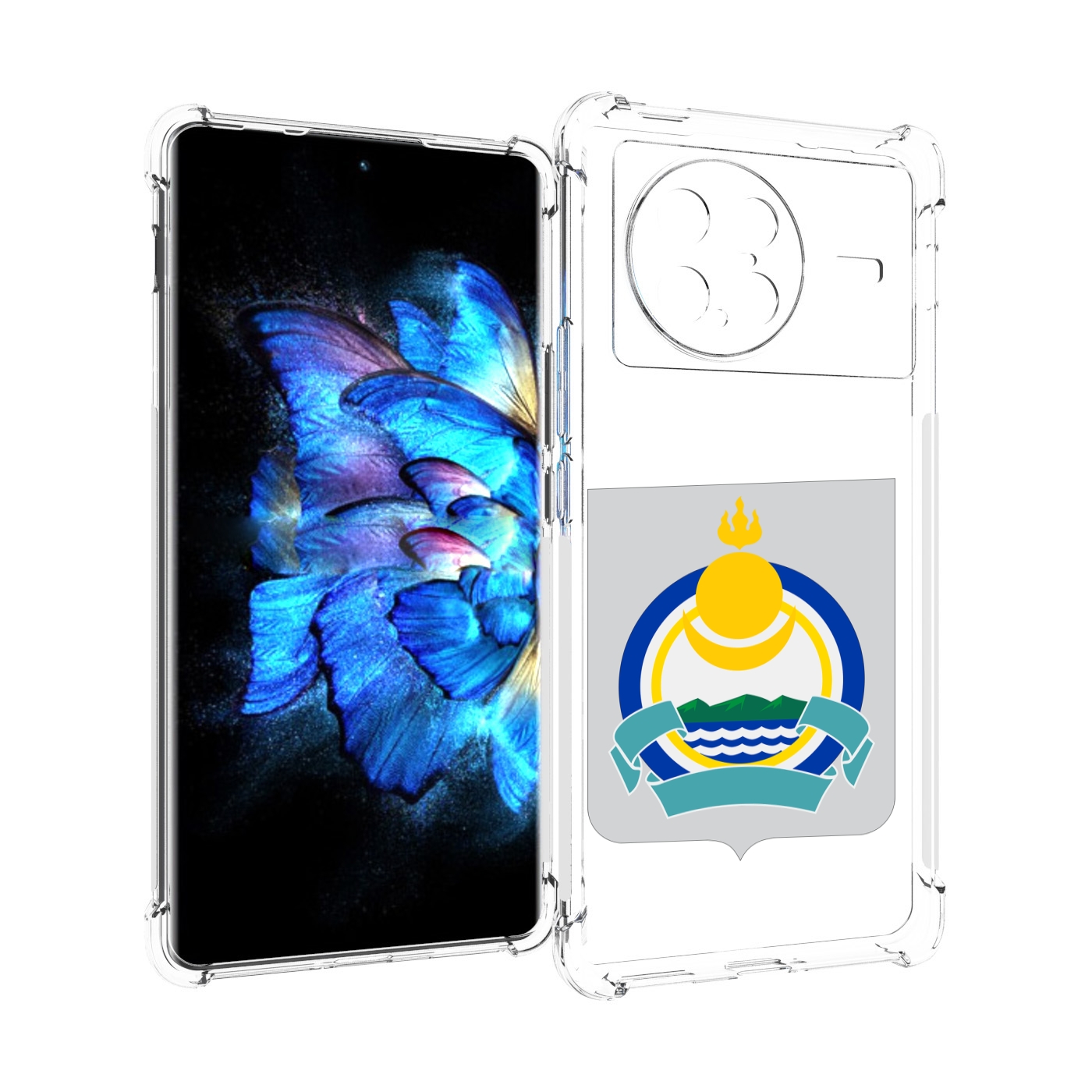 

Чехол MyPads герб-бурятия для Vivo X Note 5G, Прозрачный, Tocco