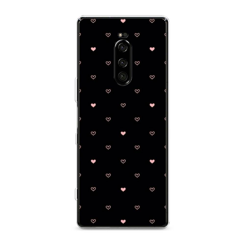 

Чехол Awog на Sony Xperia XZ4/Xperia 1 "Черный фон и сердечки", Разноцветный, 53850-3