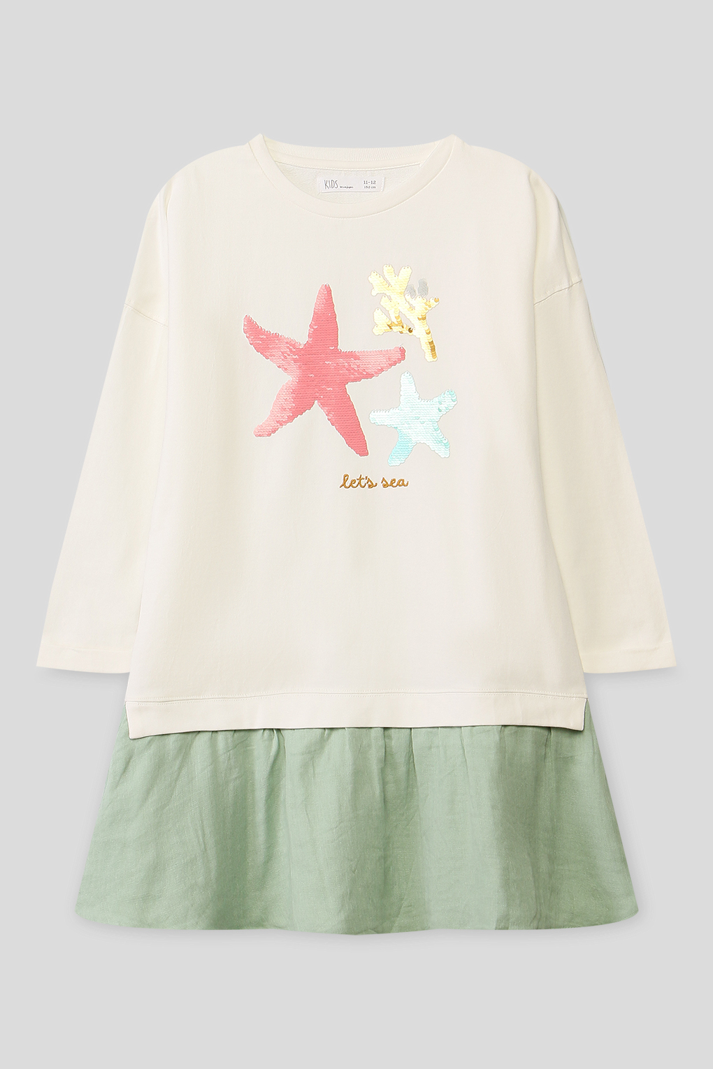 

Платье детское El Corte Ingles Kids 22T6202 бежевый/зеленый, 164, 22T6202