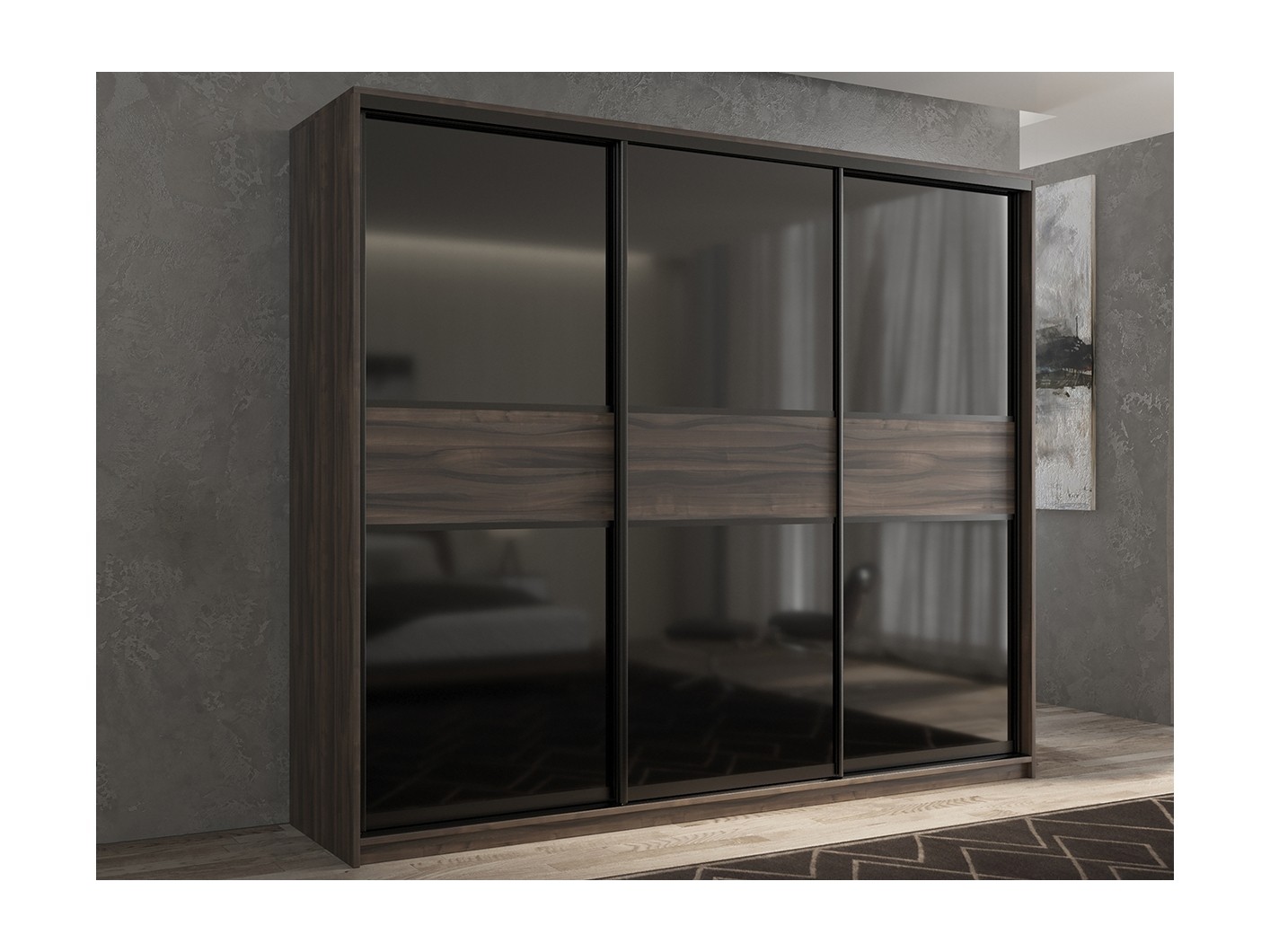 

Шкаф-купе 3-х дверный Кааппи 12 Орех Тьеполло 210х60х230 см