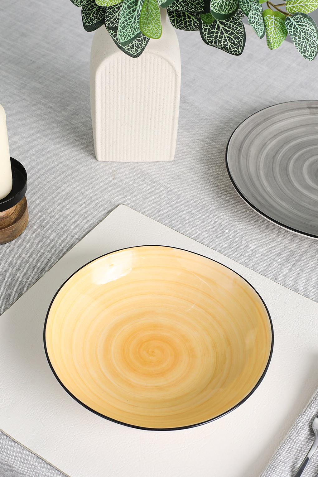 

Тарелка суповая 23 см желтый 7374007