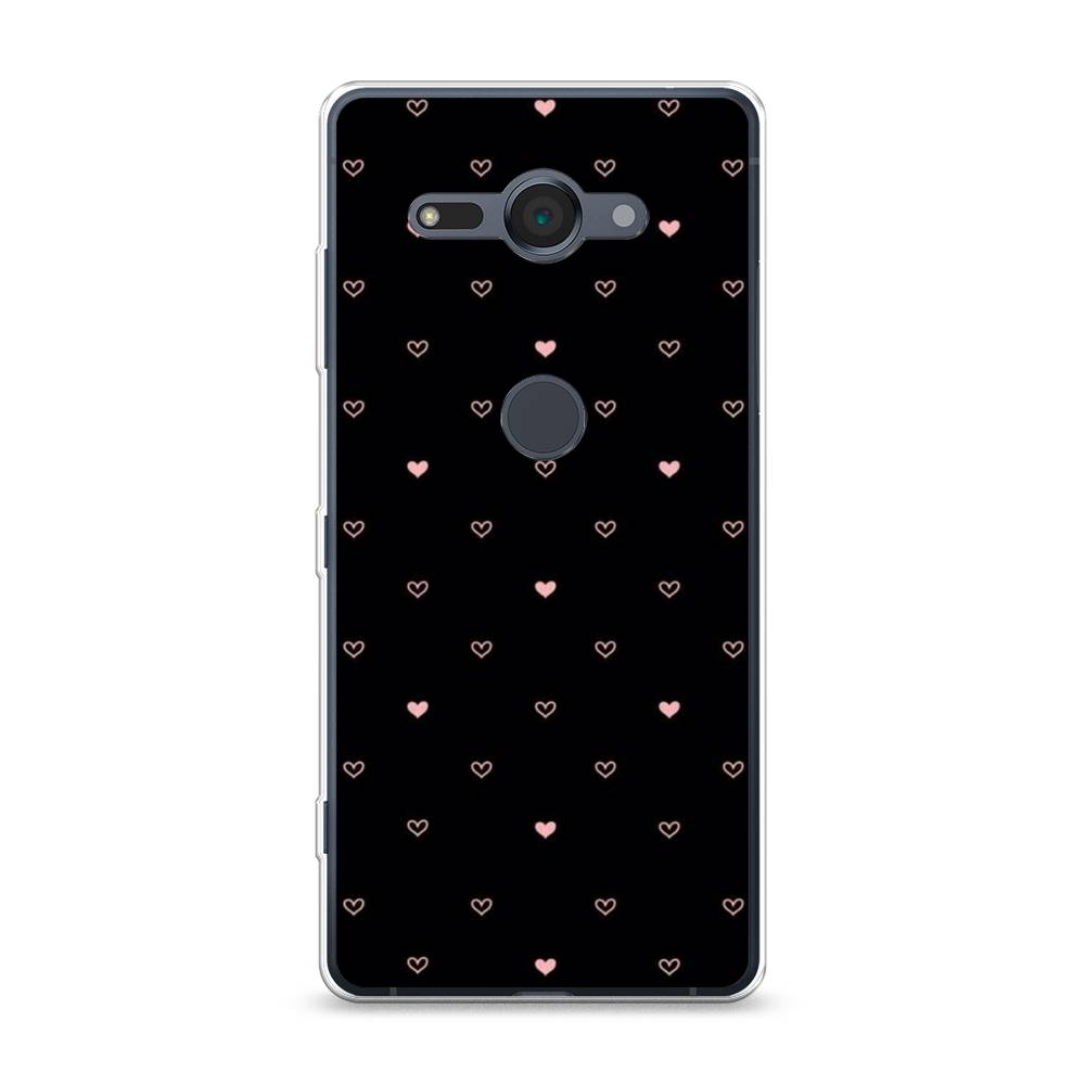 

Чехол Awog на Sony Xperia XZ2 Compact "Черный фон и сердечки", Разноцветный, 52950-3