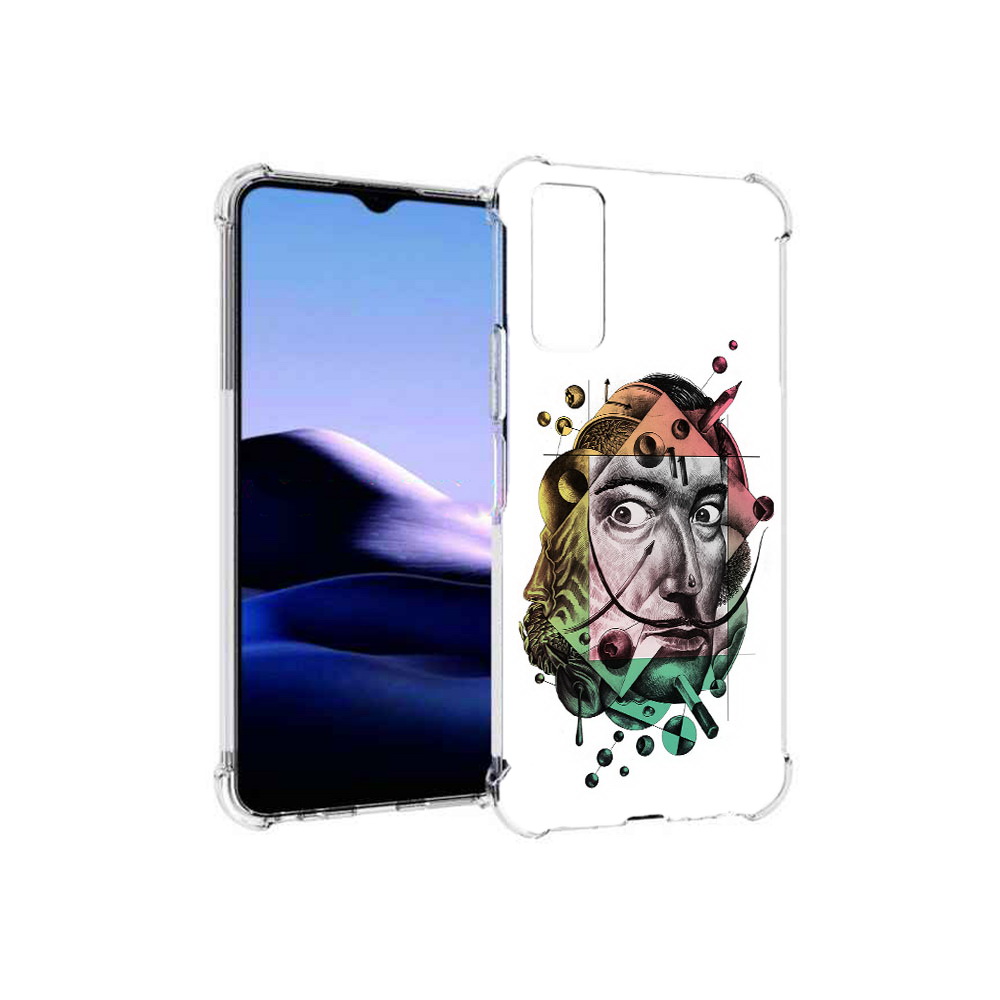 

Чехол MyPads Tocco для Vivo Y20 разноцветное лицо абстракция (PT154038.379.570), Прозрачный, Tocco