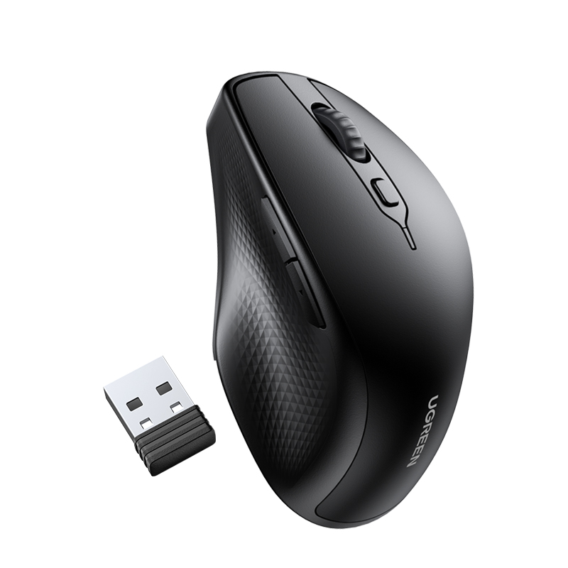 Мышь беспроводная UGREEN MU101 (90395) Ergonomic Contoured-Shape Design Wireless Mouse