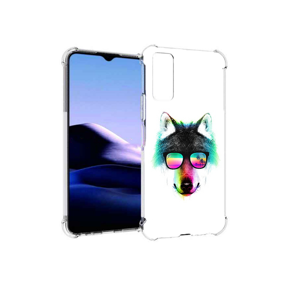 

Чехол MyPads Tocco для Vivo Y20 радужный волк (PT154038.379.567), Прозрачный, Tocco
