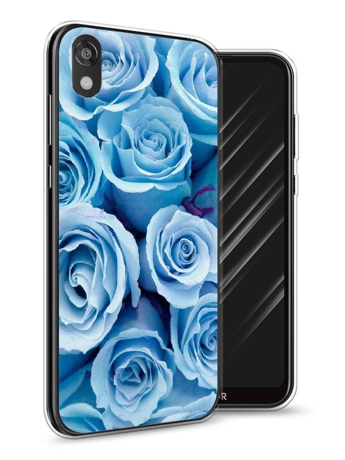 

Чехол Awog на Huawei Y5 2019 "Лазурные розы", Голубой, 69050-8