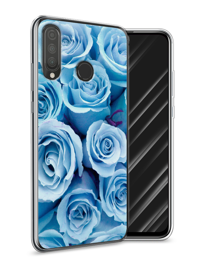 

Чехол Awog на Huawei P30 Lite "Лазурные розы", Голубой, 67950-8
