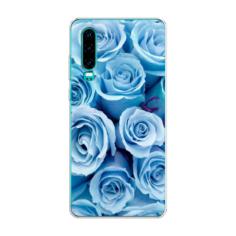 фото Чехол awog "лазурные розы" для huawei p30