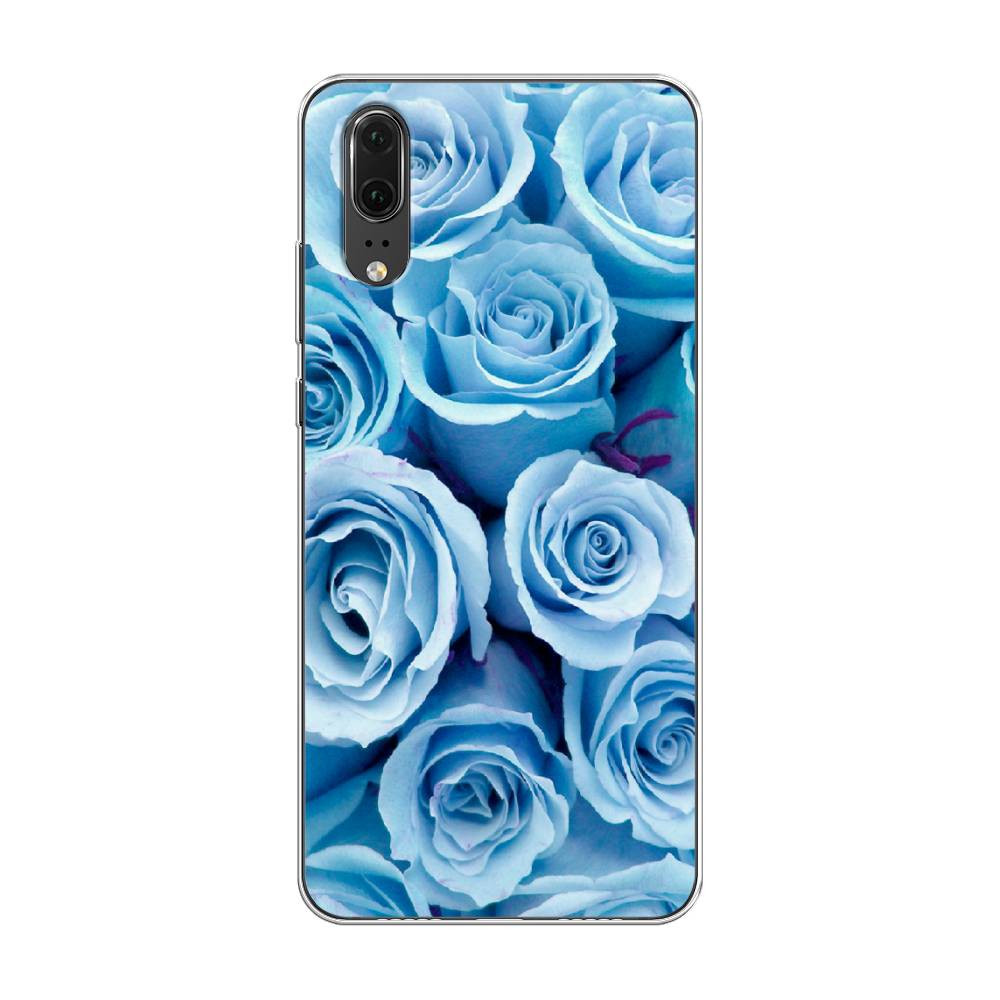 

Чехол Awog на Huawei P20 "Лазурные розы", Голубой, 64350-8