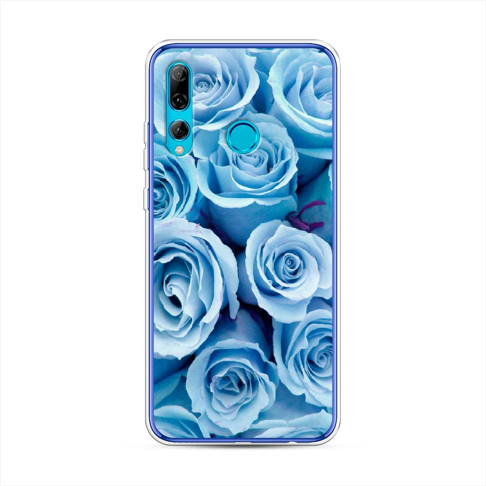 

Чехол Awog на Huawei P Smart Plus 2019 "Лазурные розы", Голубой, 69250-8