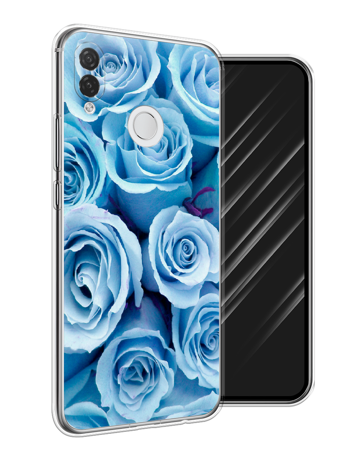 

Чехол Awog на Huawei P Smart Plus "Лазурные розы", Голубой, 68250-8