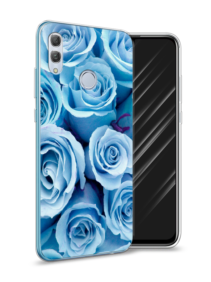 

Чехол Awog на Huawei P Smart 2019 "Лазурные розы", Голубой, 67250-8