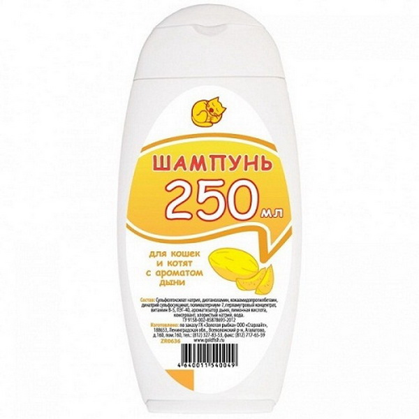 

Шампунь с ароматом Дыни для кошек и котят 250мл 115