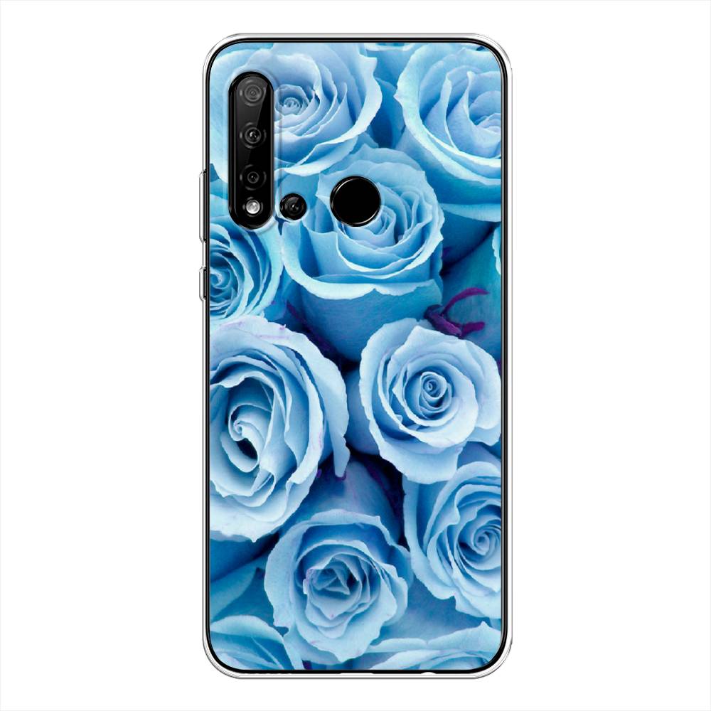 

Чехол Awog на Huawei Nova 5i "Лазурные розы", Голубой, 69850-8