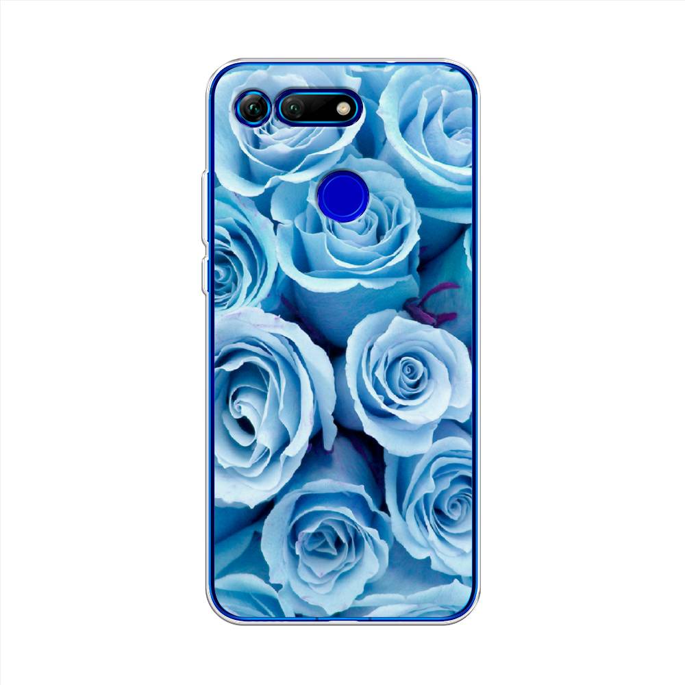 

Чехол Awog на Honor V20 (View 20) "Лазурные розы", Голубой, 67350-8