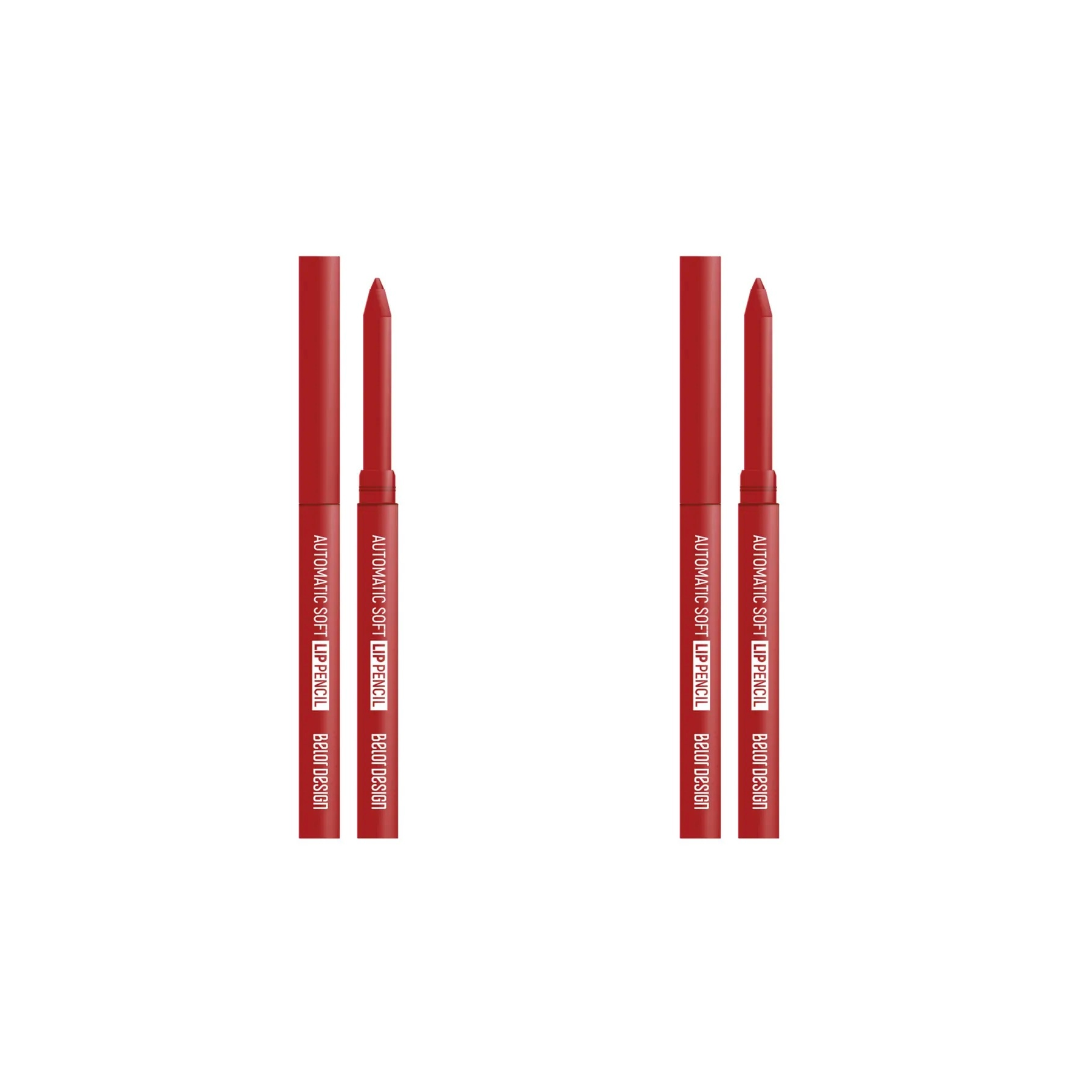 Карандаш для губ Belor Design Механический Automatic Soft Тон 206 Красный, 2 шт. карандаш для губ belor design механический automatic soft тон 206 красный 3 штуки