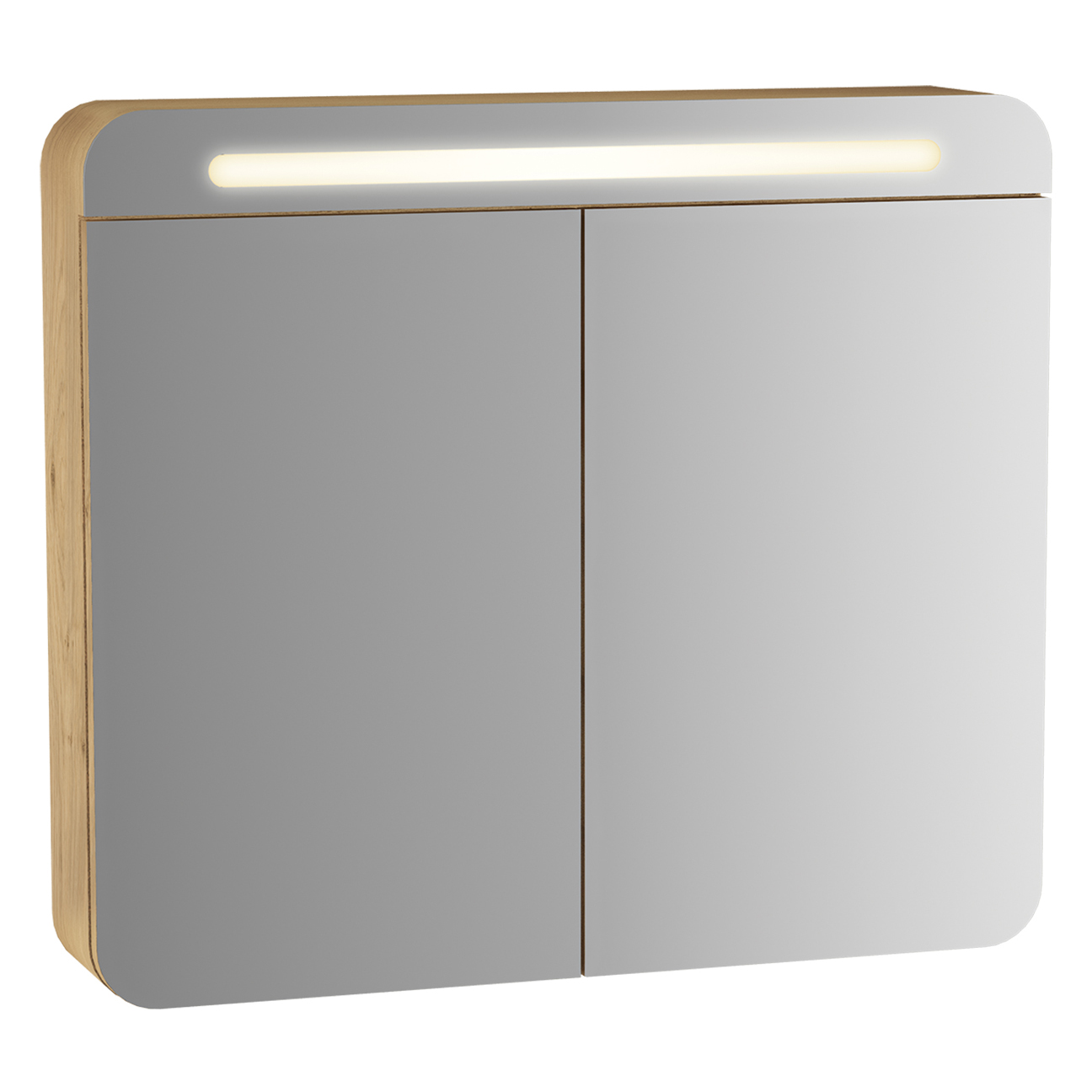 

Зеркало-шкаф Vitra Sento 800х700х150 с подсветкой, цвет дуб 60896, Коричневый, Sento