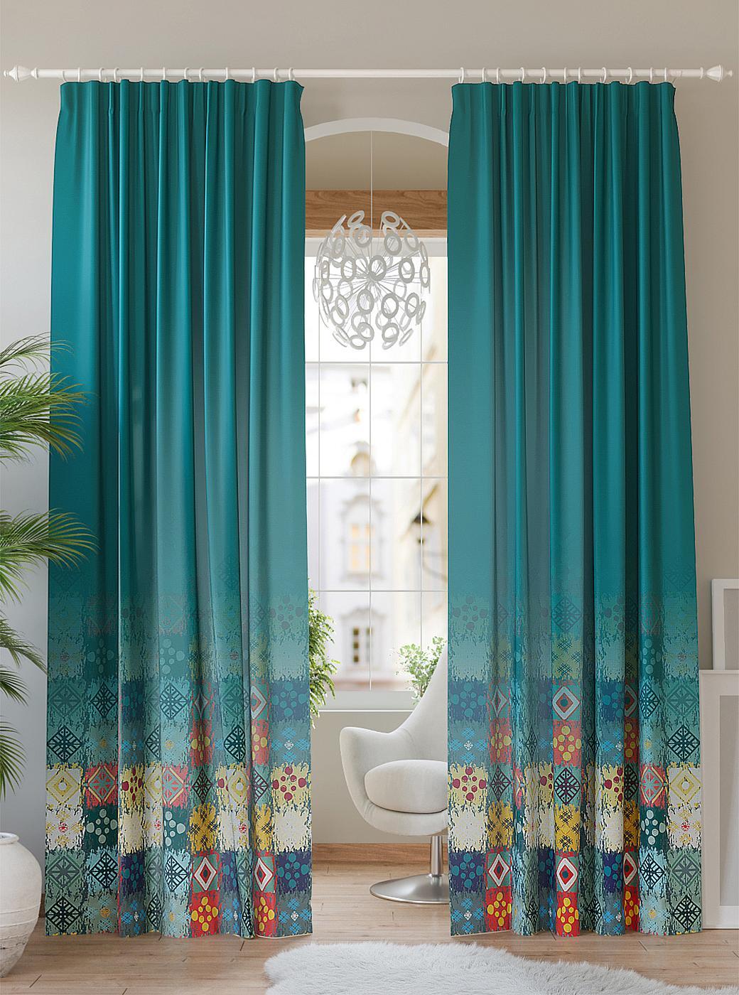 

Комплекты штор AT HOME Граса высота 260 см, ширина 150 см, Мультиколор, 940704