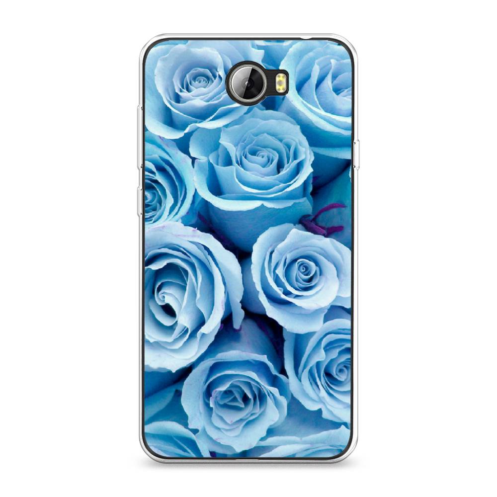 

Чехол Awog на Honor 5A "Лазурные розы", Голубой, 60350-8