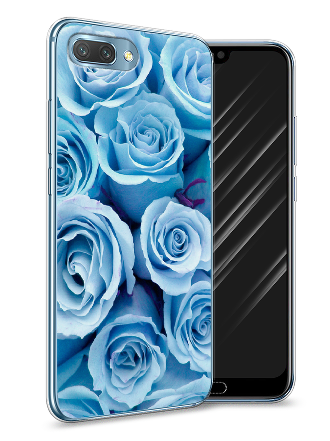 

Чехол Awog на Honor 10 "Лазурные розы", Голубой, 65350-8