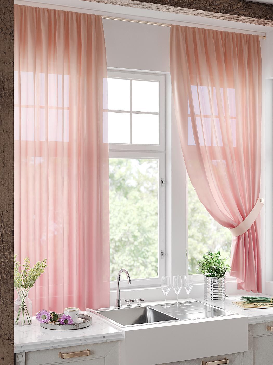 

Комплекты штор AT HOME Митренорс высота 180 см, ширина 150 см, Розовый, 930768