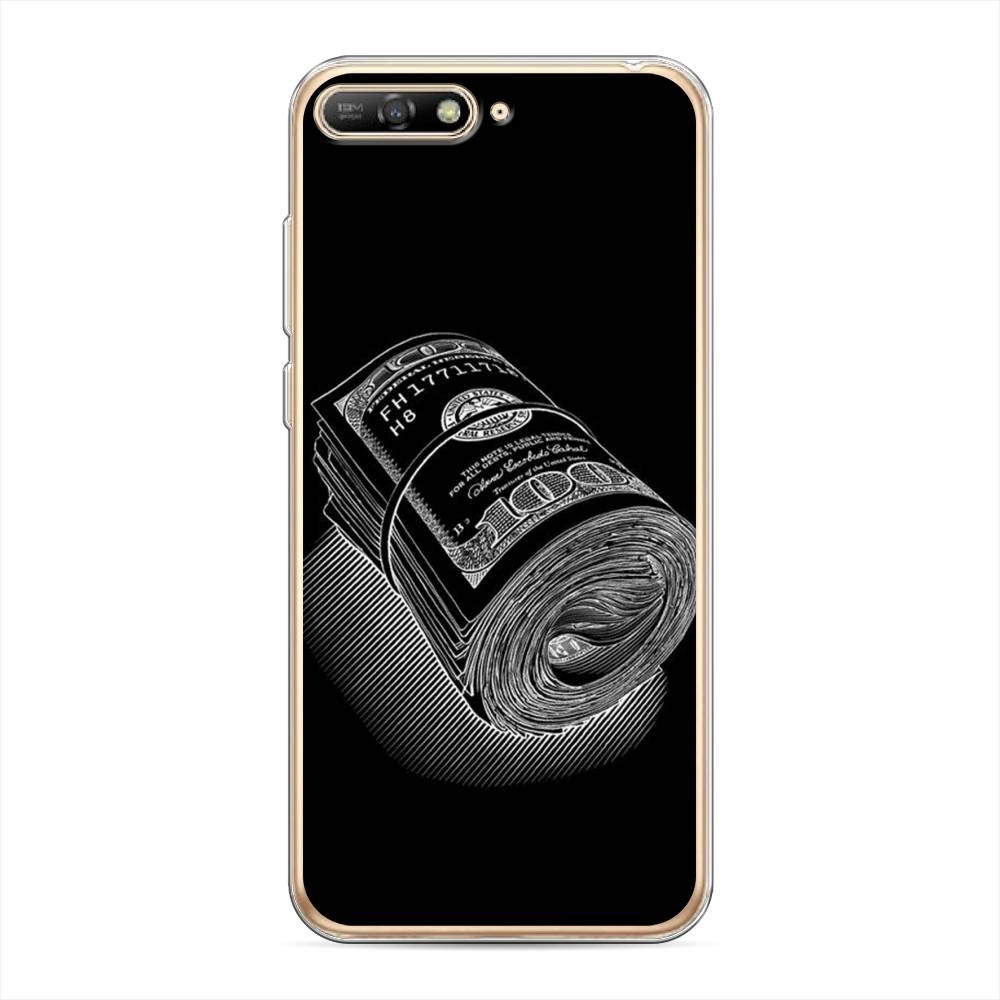 

Чехол Awog на Huawei Y6 2018 "Кубышка денег", Черный;серебристый, 67850-5