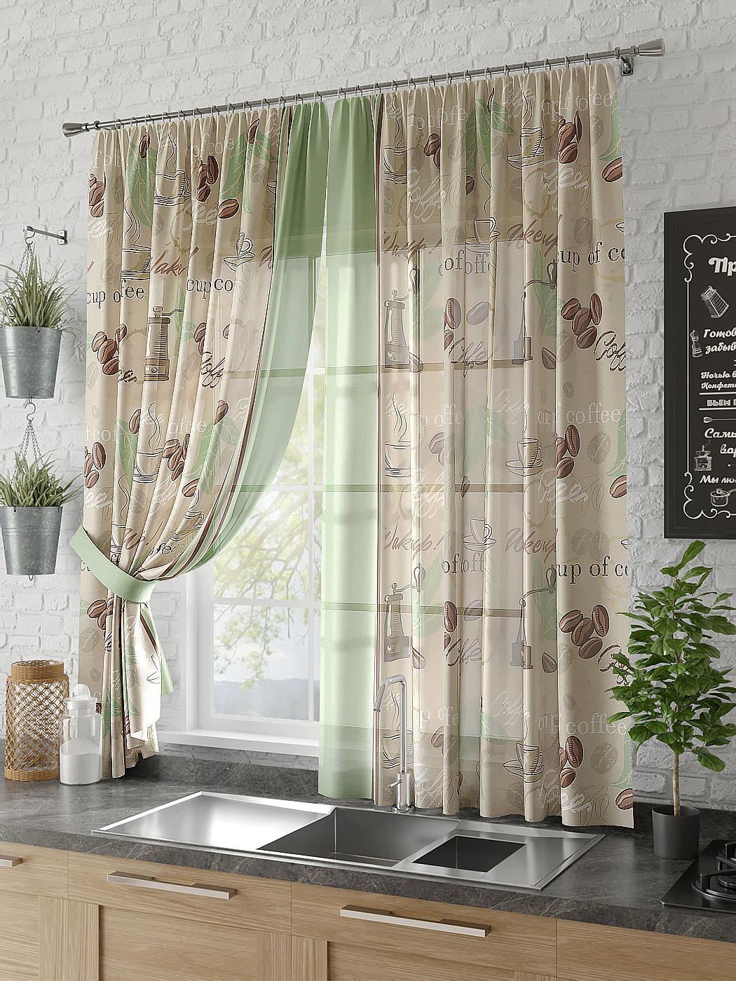 

Комплекты штор AT HOME Ньютос высота 180 см, ширина 150 см, Коричневый, 930488