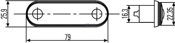 

Фонарь Габаритный (Комп-Т 2шт) Universal HELLA 2XA959790-401