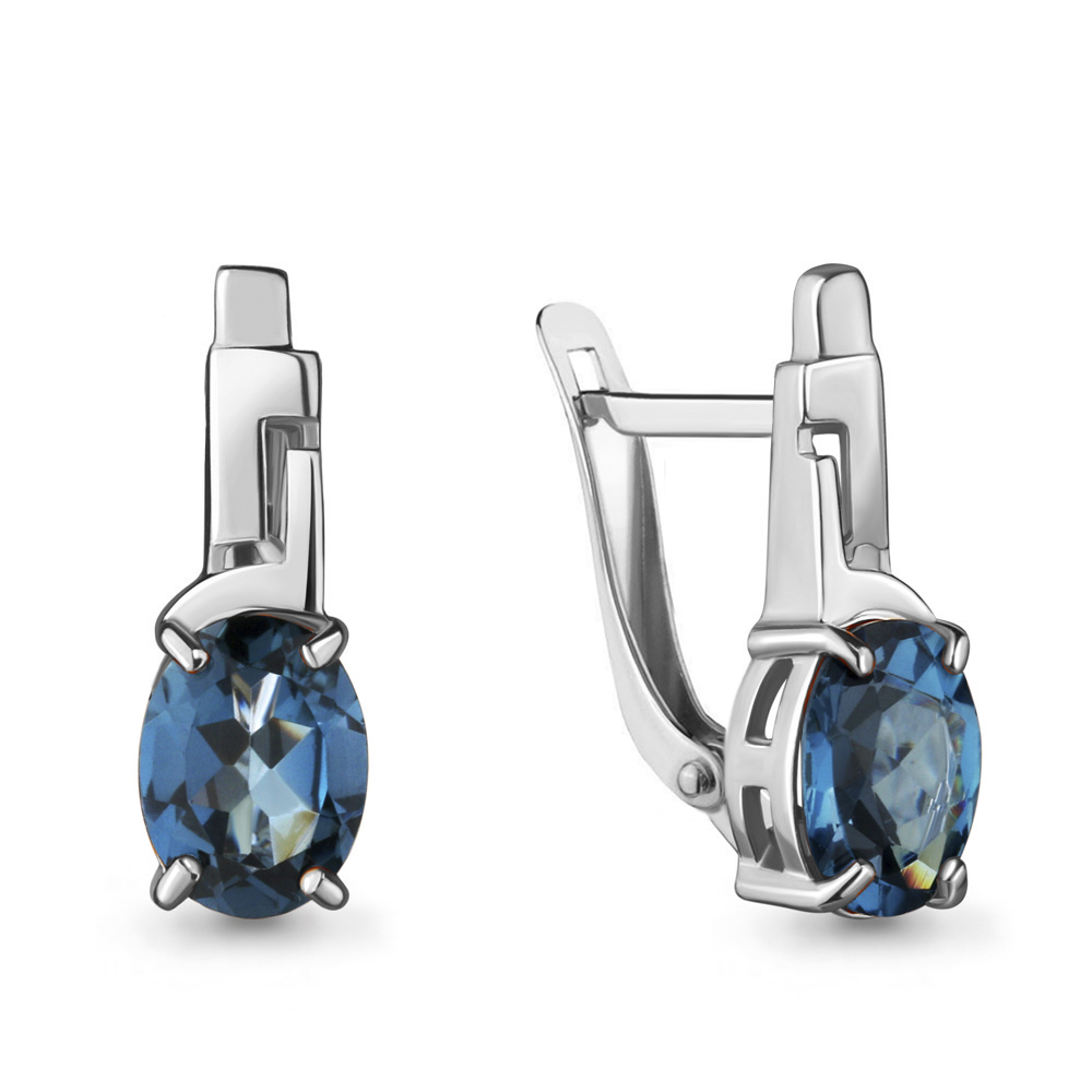 

Серьги из серебра с топазом Aquamarine 4469408_925_р, 4469408_925_р