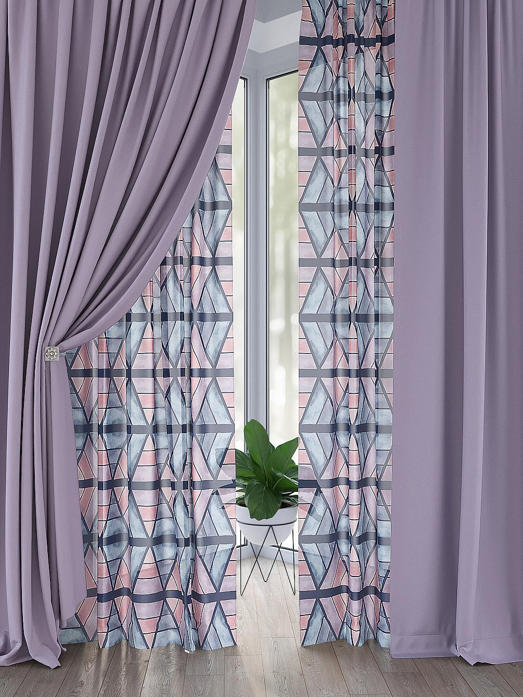 

Комплекты штор AT HOME Кенвирсис высота 250 см, ширина 150 см, Розовый, 554042