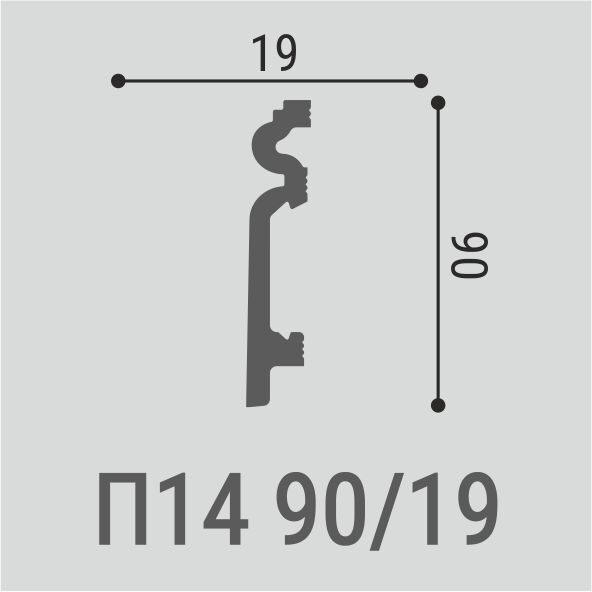 

Плинтус bello deco П14 90х19x2000 мм напольный , ударопрочный, 1 шт., Белый, П14