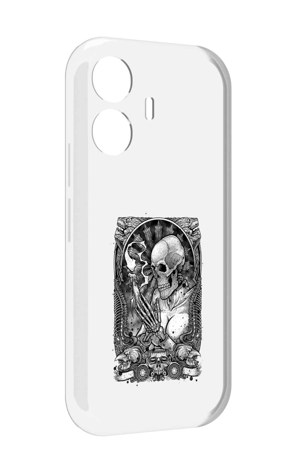 

Чехол MyPads девушка скелет для Vivo Y77E / Vivo iQOO Z6 Lite, Прозрачный, Tocco