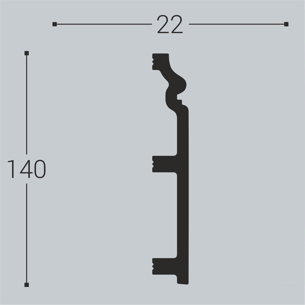 Плинтус bello deco П9 140х22x2000 мм напольный , ударопрочный, 1 шт.