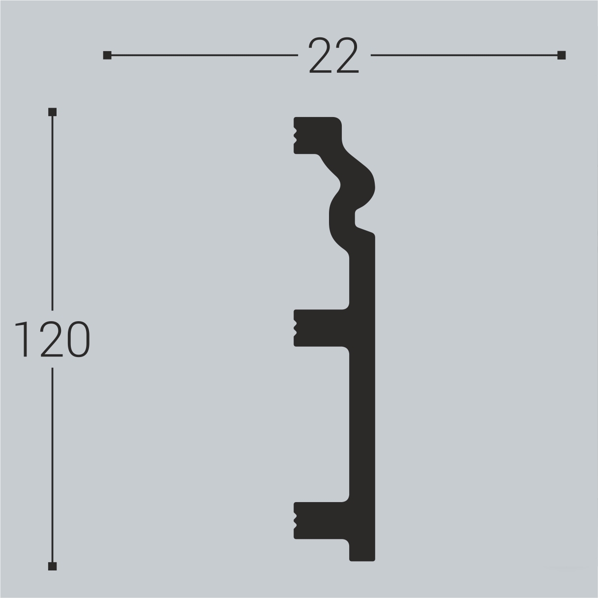 Плинтус bello deco П5 120х22x2000 мм напольный , ударопрочный, 1 шт.