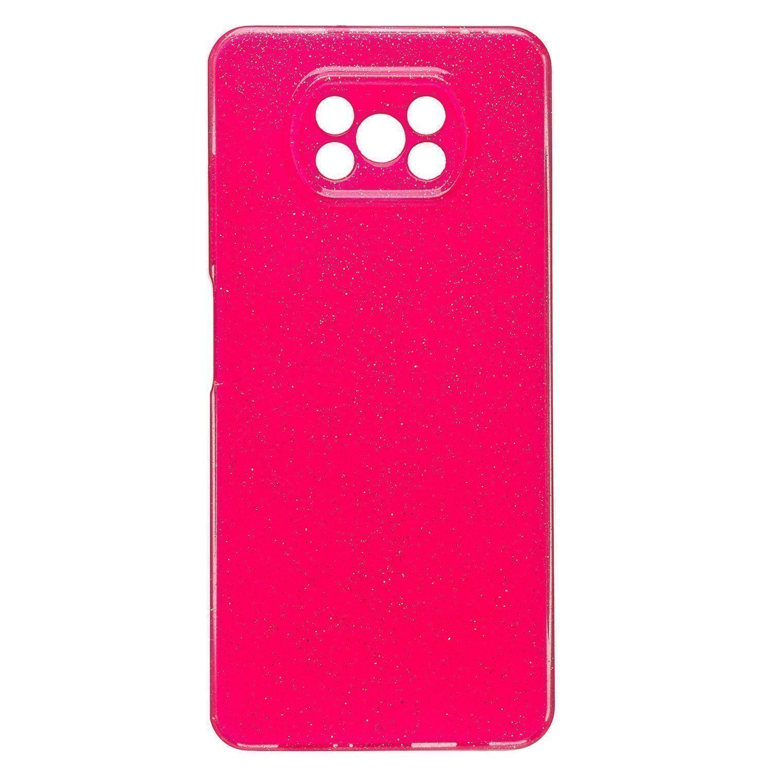 

Чехол для Xiaomi Poco X3 NFC (M2007J20CG), X3 Pro (M2102J20SG) с блестками 3 розовый