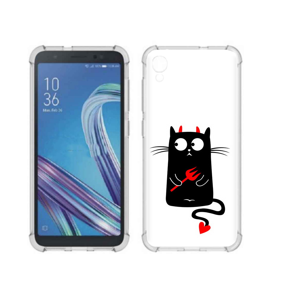 

Чехол MyPads Tocco для Asus ZenFone Live L1 (G552KL) Кот демон (PT113202.648.97), Прозрачный, Tocco