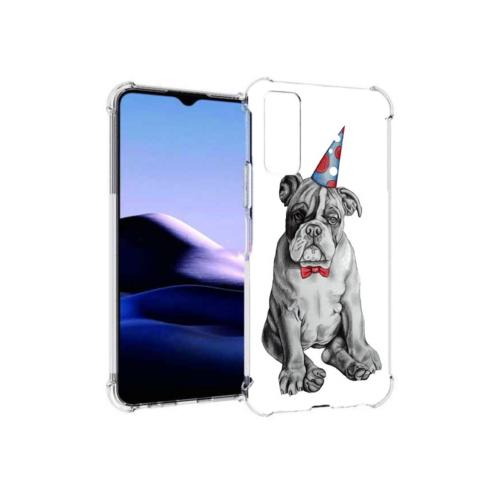 

Чехол MyPads Tocco для Vivo Y20 праздничный щенок (PT154038.379.554), Прозрачный, Tocco