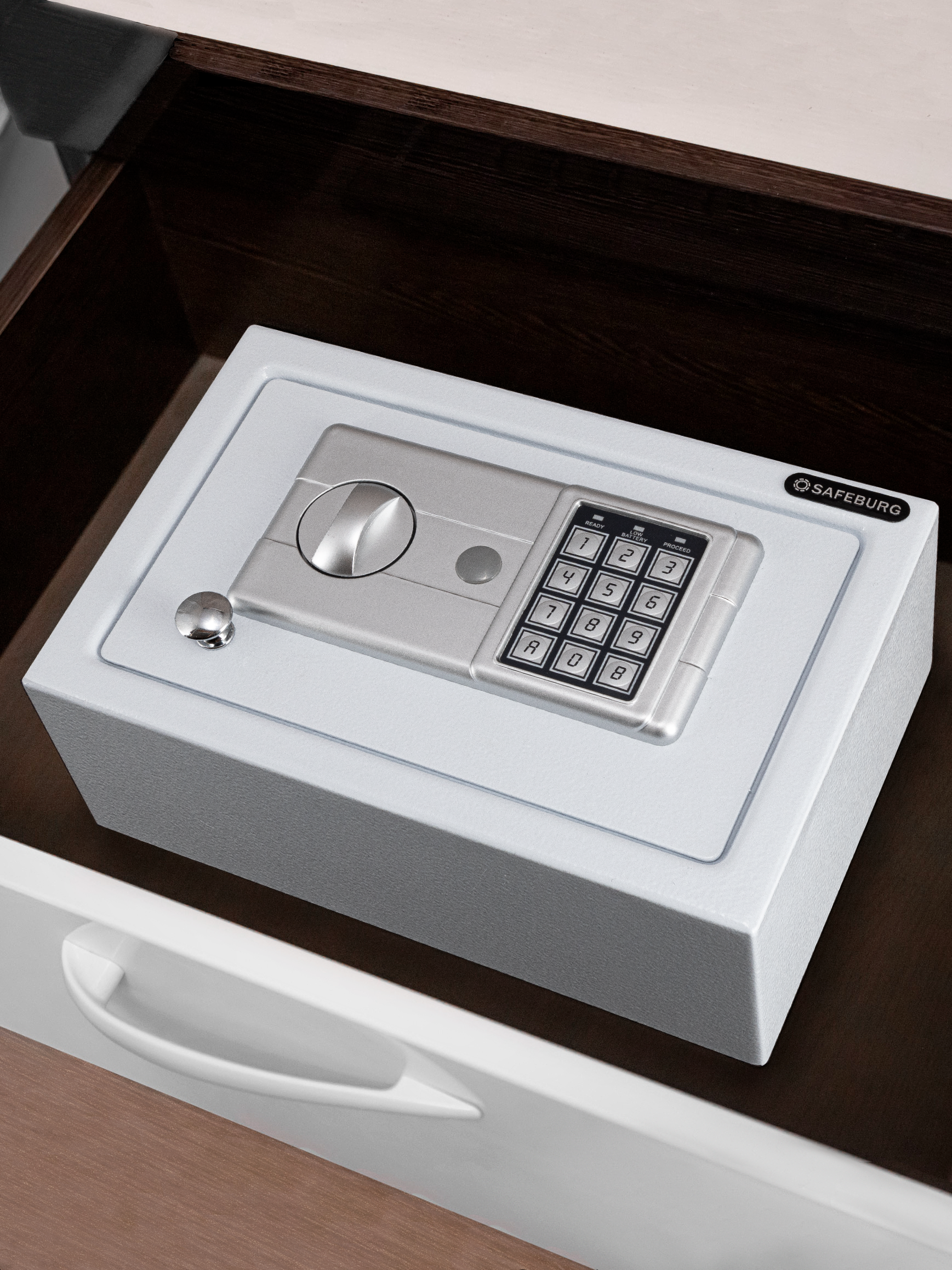 

Сейф SAFEBURG SB-200 Slim WHITE, Белый