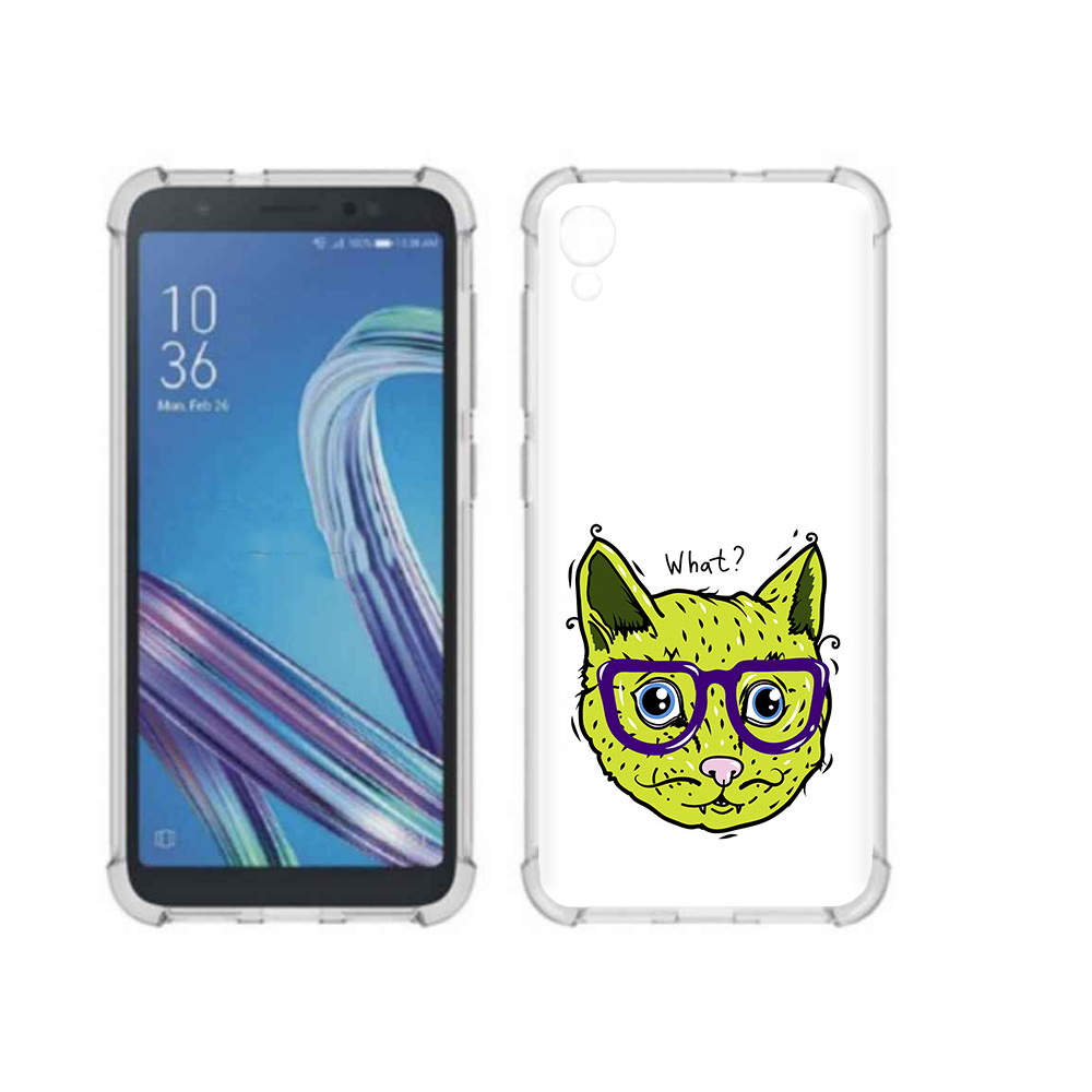 

Чехол MyPads Tocco для Asus ZenFone Live L1 (G552KL) Зеленый кот (PT113202.648.86), Прозрачный, Tocco
