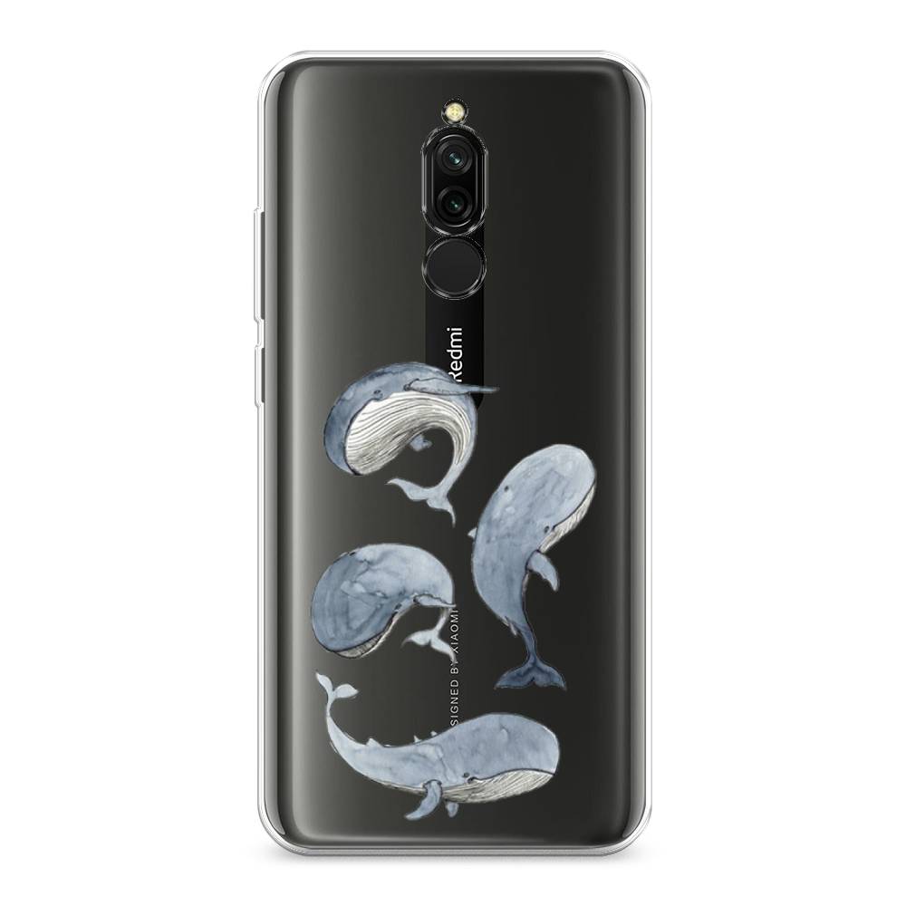 

Чехол Awog на Xiaomi Redmi 8 "Киты", Разноцветный, 37150-1