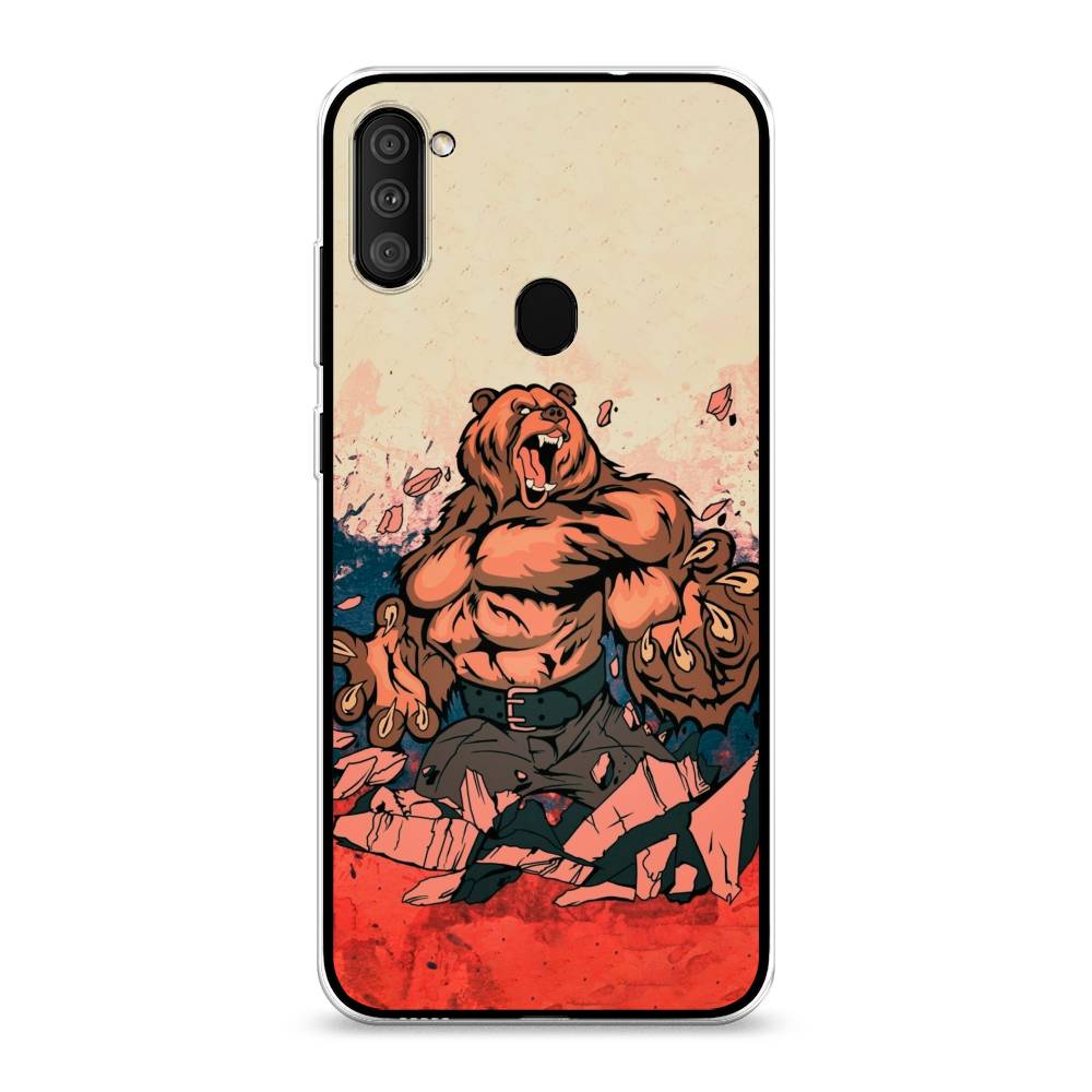 

Чехол Awog на Samsung Galaxy M11 / Самсунг M11 "Медведь с флагом РФ", Разноцветный, 2100650-2