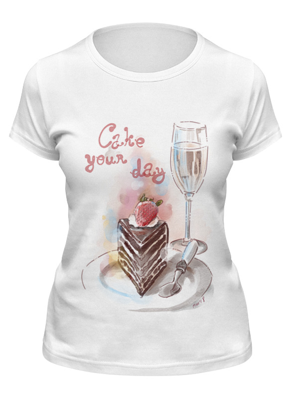 Футболка женская Printio Cake your day белая M