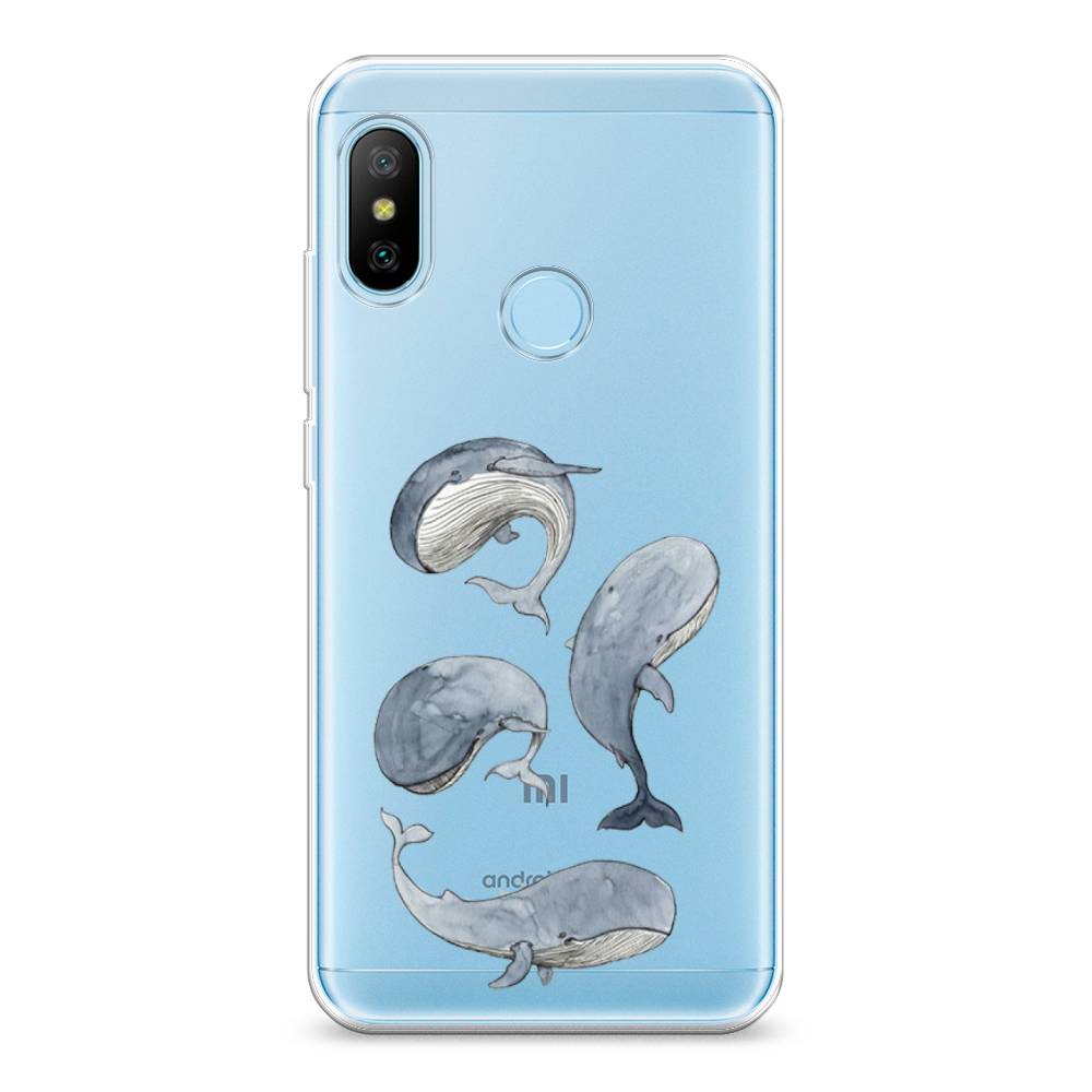

Чехол Awog на Xiaomi A2 Lite/Redmi 6 Pro "Киты", Разноцветный, 34050-1