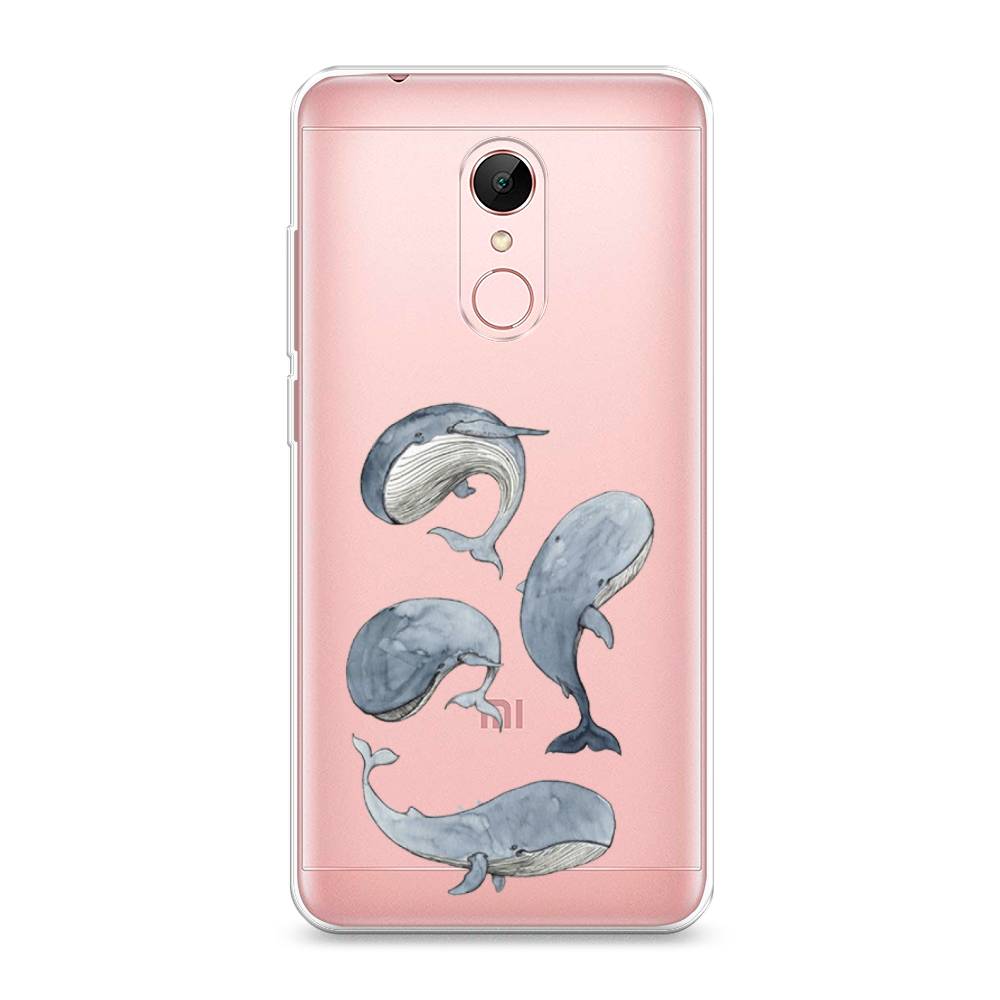 

Чехол Awog на Xiaomi Redmi 5 "Киты", Разноцветный, 33050-1