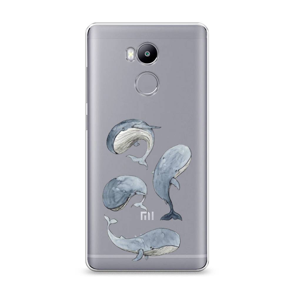 фото Силиконовый чехол "киты" на xiaomi redmi 4 pro awog