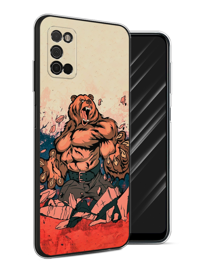 

Чехол Awog на Samsung Galaxy A03S / Самсунг A03S "Медведь с флагом РФ", Разноцветный, 2103250-2