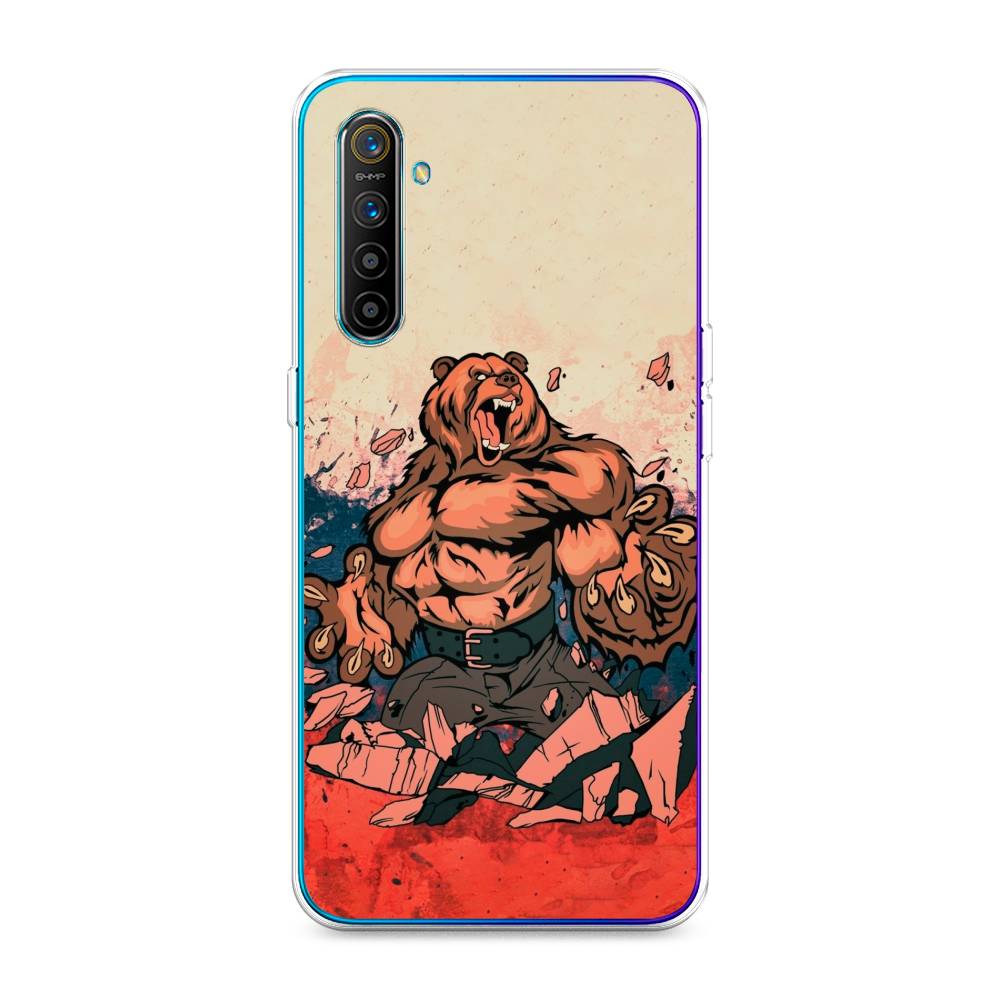 

Чехол Awog на Realme XT "Медведь с флагом РФ", Разноцветный, 251450-2
