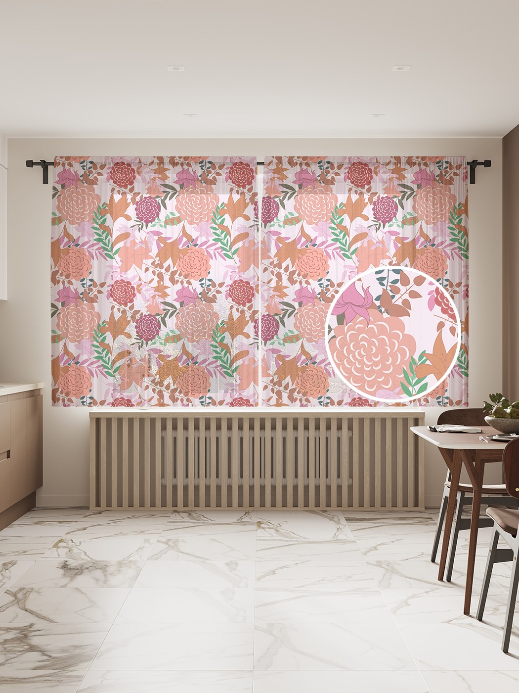 

Фототюль JoyArty "Вишня в цвету", 145x180 см (2 полотна со шторной лентой + 50 крючков), Вишня в цвету